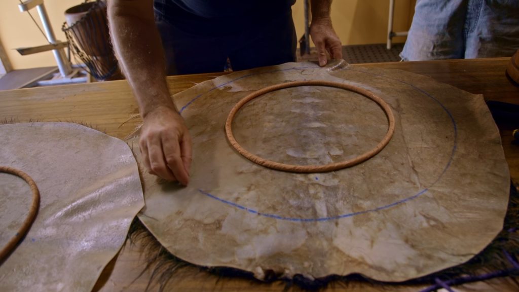 Drum Making Workshop with Elliott Orr at the Torque'n the Drum workshop in Billinudgel. Photo credit to Peter Teys.